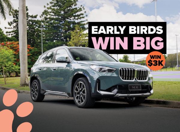 EARLY BIRD DRAW: WIN $3,000 CASH!